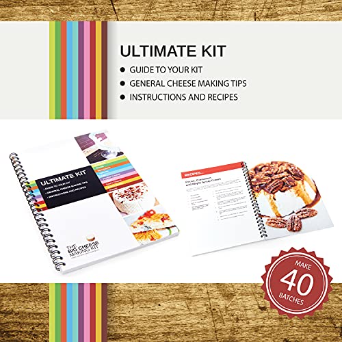 The Ultimate Cheese Making Kit | Make 10 Easy Vegetarian and Gluten-Free Cheeses For All Occasions | Fast, Fresh Homemade Cheese | Includes A Recipe Book and Ingredients, 32oz