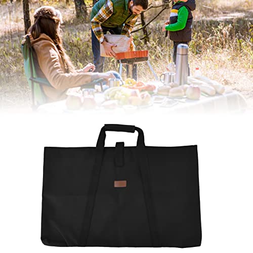 Watris Veiyi Black Folding Tables Storage Bags, Sponge Interlayer Waterproof Oxford Cloth Outdoor Multifunctional Carrying Bag for Picnic