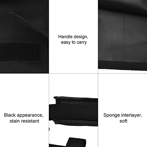 Watris Veiyi Black Folding Tables Storage Bags, Sponge Interlayer Waterproof Oxford Cloth Outdoor Multifunctional Carrying Bag for Picnic