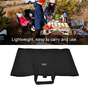 Watris Veiyi Black Folding Tables Storage Bags, Sponge Interlayer Waterproof Oxford Cloth Outdoor Multifunctional Carrying Bag for Picnic