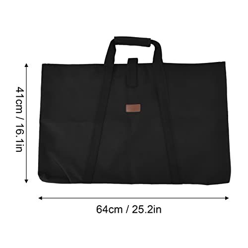 Watris Veiyi Black Folding Tables Storage Bags, Sponge Interlayer Waterproof Oxford Cloth Outdoor Multifunctional Carrying Bag for Picnic