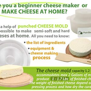 Cheesemaking Kit Cheese Mold Press Strainer Cheese With Follower Piston 1.2 L - Tofu Press Mold Cheese Making Kit Machine – Cheese Set for Press - Paneer Maker - Cheesemaking Suppliest