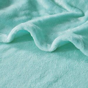 Intelligent Design Microlight Plush Luxury Oversized Throw Aqua 60x70 Premium Soft Cozy Microlight Plush For Bed, Couch or Sofa