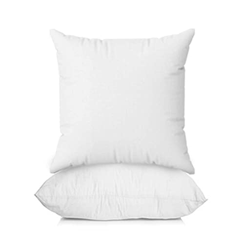 nestl Throw Pillows Pillow Insert Pillows Cushion 18”x18” White Pack of 2 for Sofa Bed Couch Living &Bed Room Decorative Stuffer Pillows