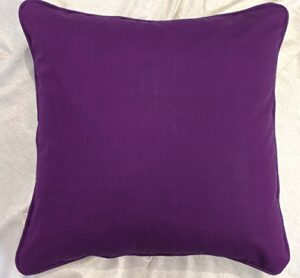 saffron decorative floor cushion cover extra large pillowcase purple 32x32 inch (80x80 cm) cotton piping solid removable cover, insert not included