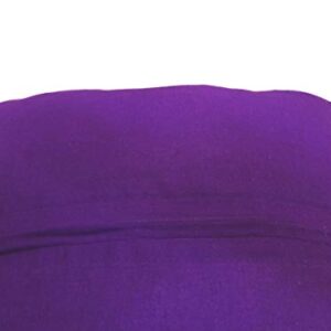 Saffron Decorative Floor Cushion Cover Extra Large Pillowcase Purple 32x32 inch (80x80 cm) Cotton Piping Solid Removable Cover, Insert not Included