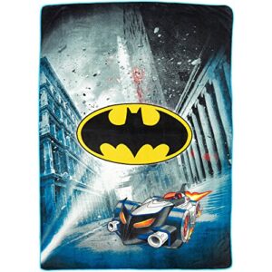 dc comics batman blanket city safe throw super soft plush microfiber twin/full size 62" x 90"