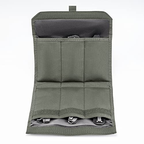 TACTICAL GEEK EDC Folding Gear Organizer Bag, Multi-Purpose Hanging Storage Bag for Art Supplies, Waterproof Portable Accessories Pockets Green