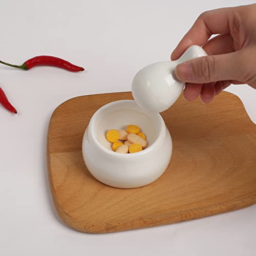 Sheskind Mini Ceramic Grinding Bowl, A Perfect Pill Crusher, Also Suitable for Crushing Spices, Herbs, etc