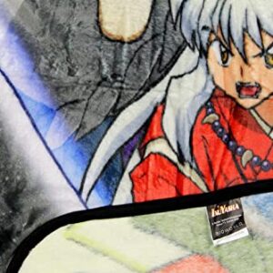 Bioworld Inuyasha The Final Act Anime Inuyasha and Naraku Soft Plush Fleece Throw Blanket 45" x 60"