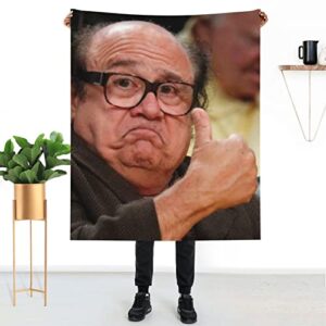 danny approves devito flannel blanket soft cozy lightweight fluffy microfiber funny meme blanket all season fuzzy plush throw blankets for couch sofa bed 50"x40"
