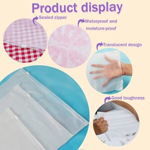 newlng Frosted Resealable Poly Bags Travel Storage Bags Set for Clothes Hospital Bags Waterproof Luggage Organiser Pouches Ziplock Bags for Shoes Cosmetics School 24Pcs ( 5 Size)