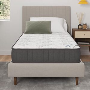 ottomanson 8" twin mattress in a box made in usa, firm mattress, hybrid mattress cool improved airflow with edge to edge pocket coil, bed in a box, ottopedic