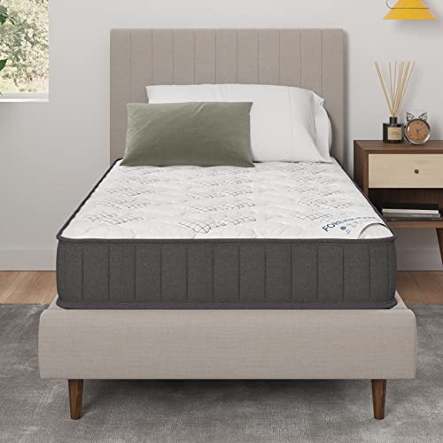 Ottomanson 8" Twin Mattress in a Box Made in USA, Firm Mattress, Hybrid Mattress Cool Improved Airflow with Edge to Edge Pocket Coil, Bed in A Box, Ottopedic