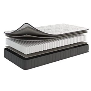 Ottomanson 8" Twin Mattress in a Box Made in USA, Firm Mattress, Hybrid Mattress Cool Improved Airflow with Edge to Edge Pocket Coil, Bed in A Box, Ottopedic