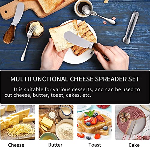 Charcuterie Accessories(25 Psc), Cheese Spreaders For Charcuterie Board, Mini Serving Spoons, Blank Toothpick Flags，Bowl For Christmas Pastry Making，forks And Mini Serving Tongs