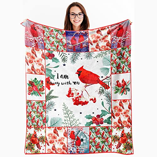 Cardinals Blanket Red Birds Ultra Soft Microfiber Plush Throw Blankets Bedding Flannel Throws for Couch Bed Sofa