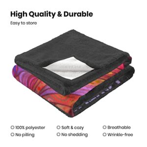 African American Woman Throw Blanket Ultra Soft Warm Cozy Lightweight Microfiber Blankets Flannel Sherpa Fuzzy Fluffy Plush Throws for Sofa Couch Bedding All Season 60"x50"