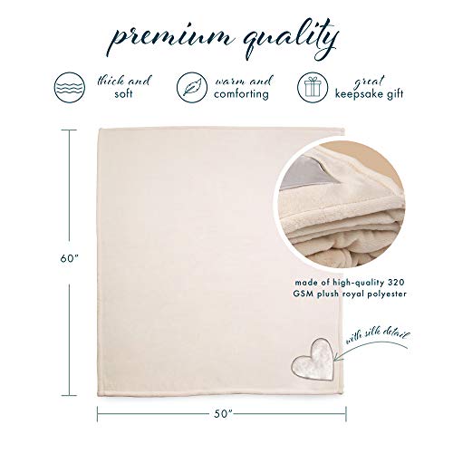 Pavilion Gift Company 19500 Comfort Blanket - You are So Special Thick Warm 320 GSM Royal Plush Throw Blanket, Beige