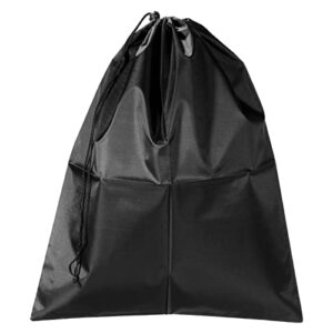 patikil clothes storage drawstring bag, 23.6" height clothing bedding organizer bags for home camping travel, black