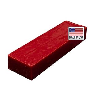 blended waxes, inc. - cheese wax block - fully refined premium wax for cheese making - food grade wax, can be used for a variety of different cheese types (red, 1-block)