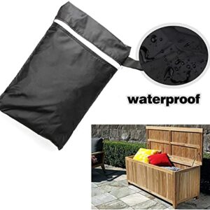 Patio Cushion Storage Bag, Outdoor Furniture Cover Waterproof Dust-Proof Storage Bag Rectangular with Zippers and Handles Carrying Bag (S 48"x15"x21")