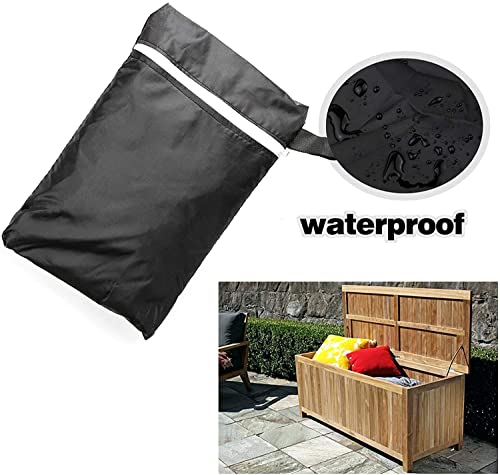 Patio Cushion Storage Bag, Outdoor Furniture Cover Waterproof Dust-Proof Storage Bag Rectangular with Zippers and Handles Carrying Bag (S 48"x15"x21")