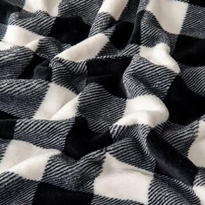 Ultra Super Soft and Light Warm Comfortable Plaid Blanket for Bed Couch Fuzzy Flannel Throw Blanket