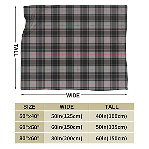 Throw Blanket Ultra-Soft Modern Tartan of The Scottish Clan Moffat Blanket Bed Blanket Quilt Durable Home Decor Fleece Blanket Sofa Blanket Luxurious Carpet for Men Women Kids 80"X60"