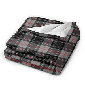 Throw Blanket Ultra-Soft Modern Tartan of The Scottish Clan Moffat Blanket Bed Blanket Quilt Durable Home Decor Fleece Blanket Sofa Blanket Luxurious Carpet for Men Women Kids 80"X60"