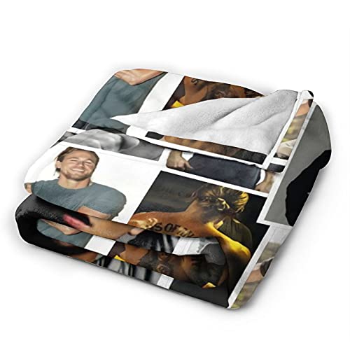 Charlie Hunnam Soft and Comfortable Warm Fleece Blanket for Sofa, Bed, Office Knee pad,Bed car Camp Beach Blanket Throw Blankets (Black, 50"x40") … (50"x40") … (60"x50")