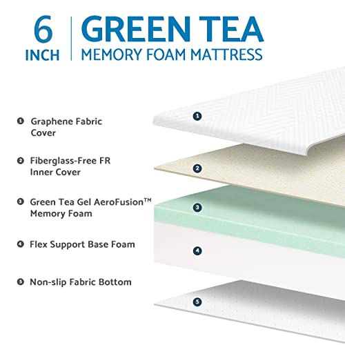 LIFERECORD 6 inch Full Mattress in a Box, Gel Memory Foam Mattresses Made in USA for Full Bed, Medium Firm