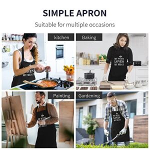 Gvlrbut Funny Grilling Aprons for Men, Gag Gifts for Men, Cooking BBQ Grill Chef Apron for Dad Naughty Gifts for Him Husband from Wife, Black, One Size