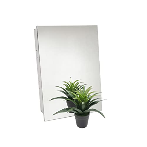 FixtureDisplays® 16X24" Recess Glass Mirror Vanity Bathroom Medicine Cabinet Aluminum Frame 15112-NF