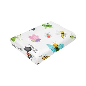 Insects Blanket Air Conditioning Cute Blanket Soft, Animals Throw Blanket Flannel Funny Blanket(50"x40")