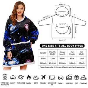 RainFlowwer Wearable Blanket Hoodie, Oversized Blanket Sweatshirt for women, Weighted Fluffy Sherpa Fleece Cozy Warm Hoodie Blanket, for Adult
