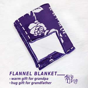 Gifts for Grandma from Grandson or Granddaughter - Soft Flannel Hug Grandmother Throw Blanket Thanksgiving, Christmas, Nana Birthday Gifts