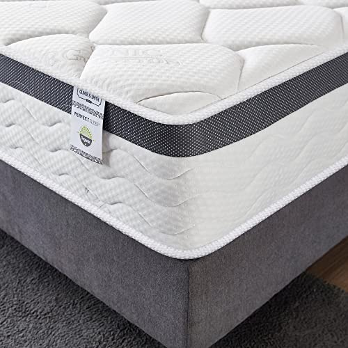 OLIVER & SMITH SINCE 1921 Twin Mattress - 10 Inch Cool Memory Foam & Hybrid Spring Mattress with Breathable Cover - Comfort Plush Euro Pillow Top - Bed in a Box