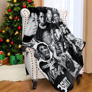 Hip hop Theme Blanket Flannel Blankets Comfy Throw Blanket for Couch Fleece Blanket Throw Soft Blanket 60"x50"