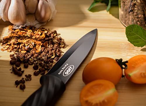 JJOO Paring knife, 8 PCS Paring Knives With Sheath, 4 & 4.5 inch Fruit and Pairing Knife, German Steel Kitchen Knife, Paring Knife Set for Home and Restaurant