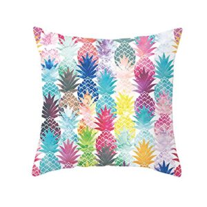 couch pillow covers farmhouse style cushion bag pineapples outdoor waterproof cotton decorative throw pillow covers living room sofa multi-color 16x16in
