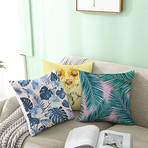 Couch Pillow Covers Farmhouse Style Cushion Bag Pineapples Outdoor Waterproof Cotton Decorative Throw Pillow Covers Living Room Sofa Multi-Color 16X16In