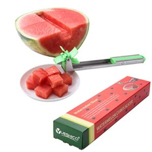 Yueshico Stainless Steel Watermelon Slicer Cutter Knife Corer Fruit Vegetable Tools Kitchen Gadgets with Melon Baller Scoop Extra