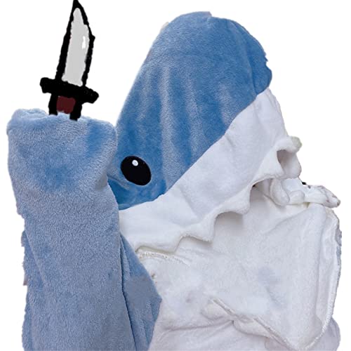 Shark Blanket Adult - 2023 New Shark Onesie Blanket - Wearable Shark Blanket Super Soft Cozy Flannel Hoodie Sleeping Bag - Shark Blanket Hoodie (83inX35.5in-XL)