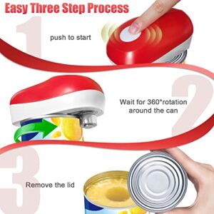 Electric Can Opener, No Sharp Edge Can Opener, Open Your Cans with A Simple Push of Button, Food-Safe and Battery Operated Can Opener, Kitchen Gifts for Arthritis and Seniors