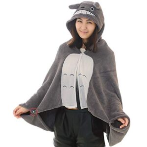 holy home my neighbor, , flannel cosplay blanket, hooded cloak gray cape,27x59in