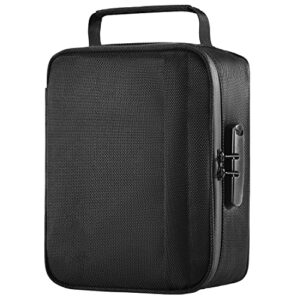 storage bag organizer case with combination lock 9.2 x 7.2 x 3.7 inch medicine lock box safe bag for travel storage