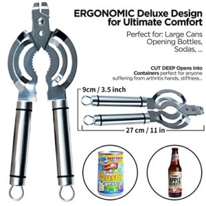 Zoiwdur Jar Opener, Multifunctional Jar Opener for Weak Hands, Stainless Steel Jar Lid Opener, Beer Bottle Opener for Seniors with Arthritis, Children