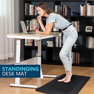 FEATOL Anti Fatigue Mat Floor Mat, Extra Thick Standing Office Desk Mat Foam Cushioned Anti Fatigue Ergonomic Kitchen Mats Comfort Standing Pad 9/10 Inch (20" x 32", Black)