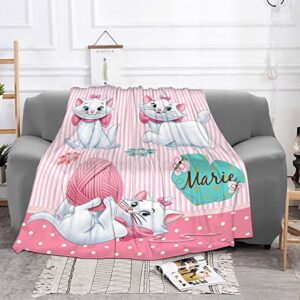 Cartoon Printing Throw Blanket All Seasons Flannel Fleece Blanket Soft and Warm Plush Blankets for Couch Sofa Bed Camping Travel 40"x50"